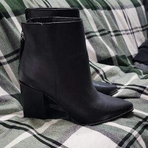 Steve Madden Black Ankle Booties Olga